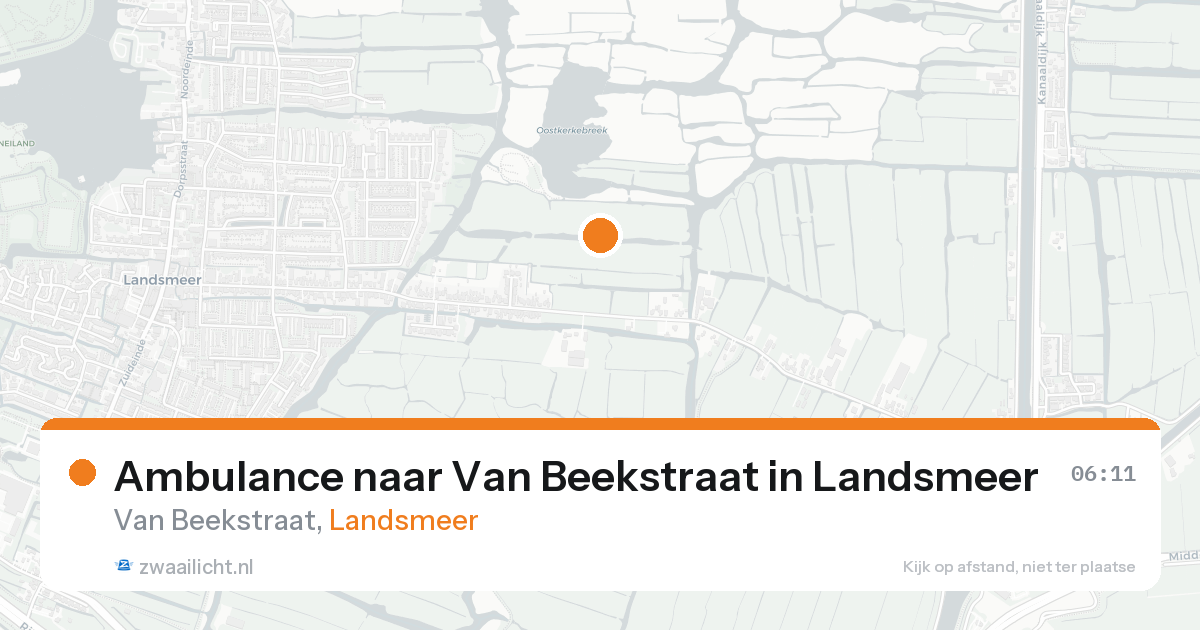 Ambulance naar Van Beekstraat in Landsmeer — 24 aug 2026