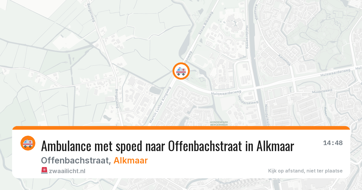 Ambulance met spoed naar Offenbachstraat in Alkmaar — 14 mrt 2026