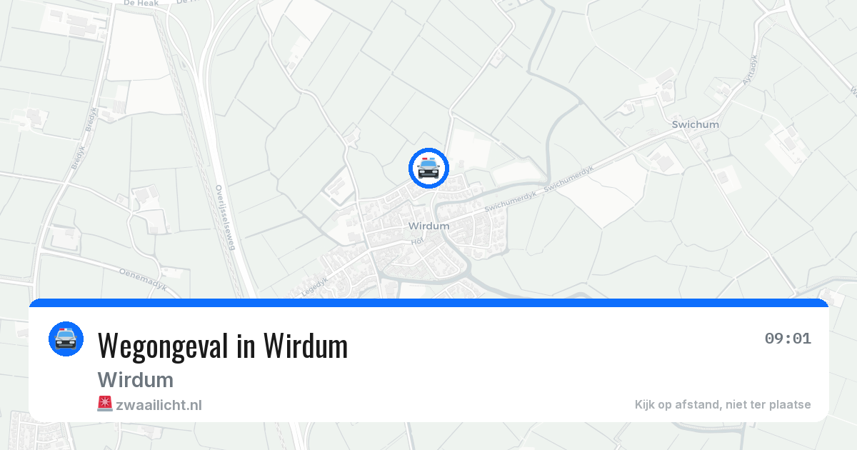 Wegongeval in Wirdum — 16 apr 2026