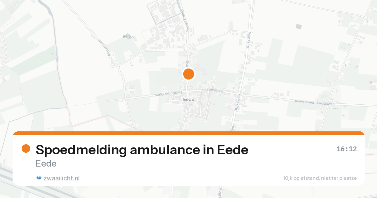 Spoedmelding ambulance in Eede — 9 aug 2026