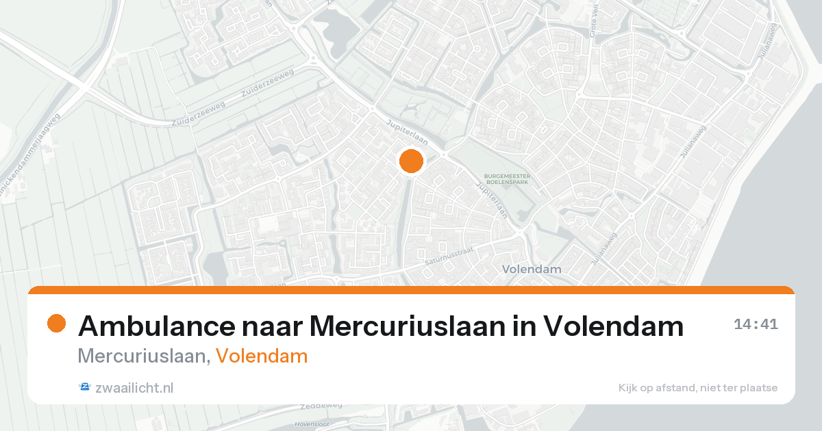 Ambulance naar Mercuriuslaan in Volendam — 17 aug 2026