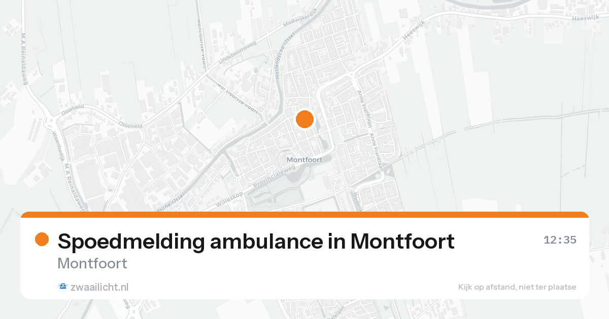Spoedmelding ambulance in Montfoort — 31 jan 2026