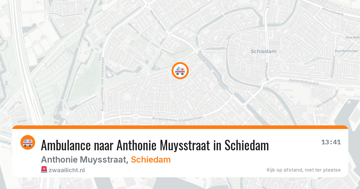 Ambulance naar Anthonie Muysstraat in Schiedam — 12 jun 2026