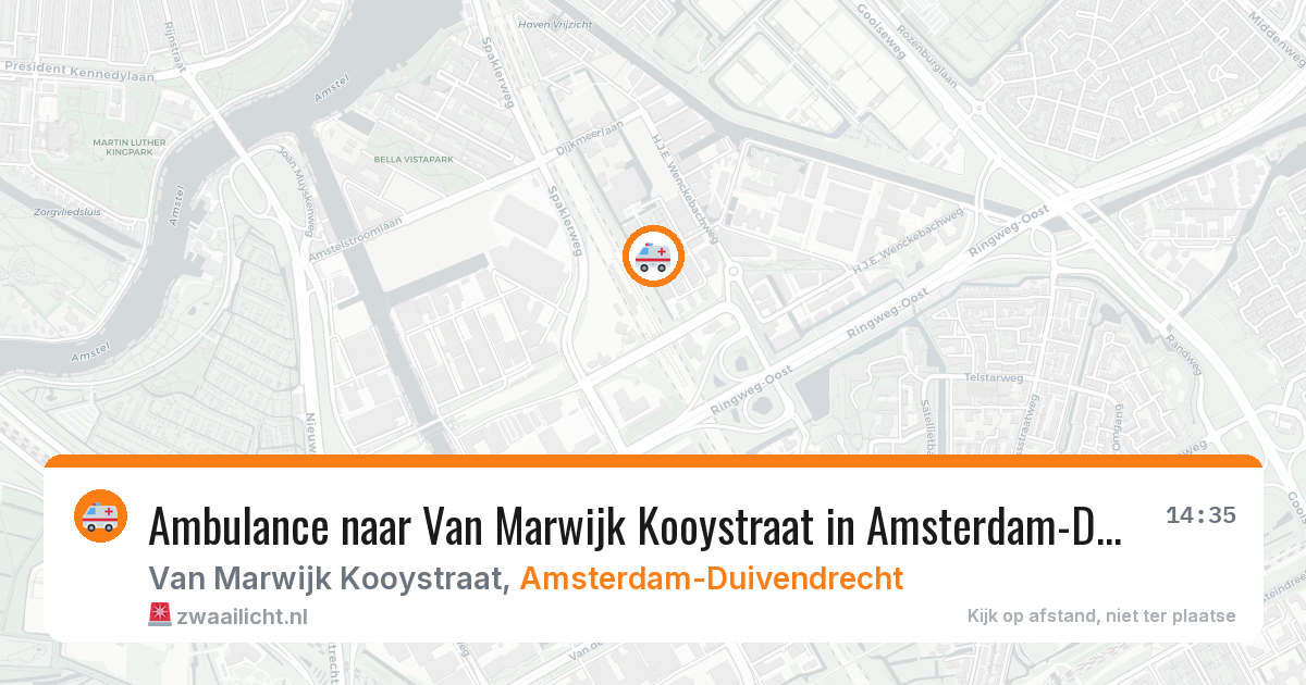 Ambulance naar Van Marwijk Kooystraat in Amsterdam-Duivendrecht — 28 jun 2026