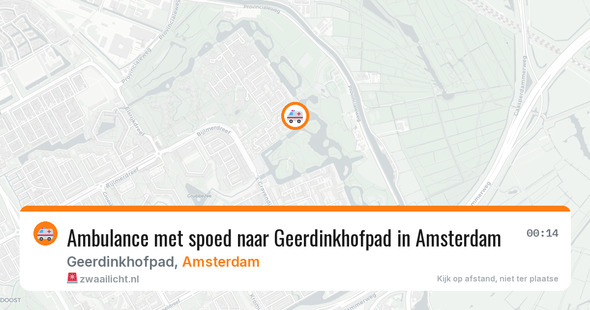 Ambulance met spoed naar Geerdinkhofpad in Amsterdam — 13 apr 2026
