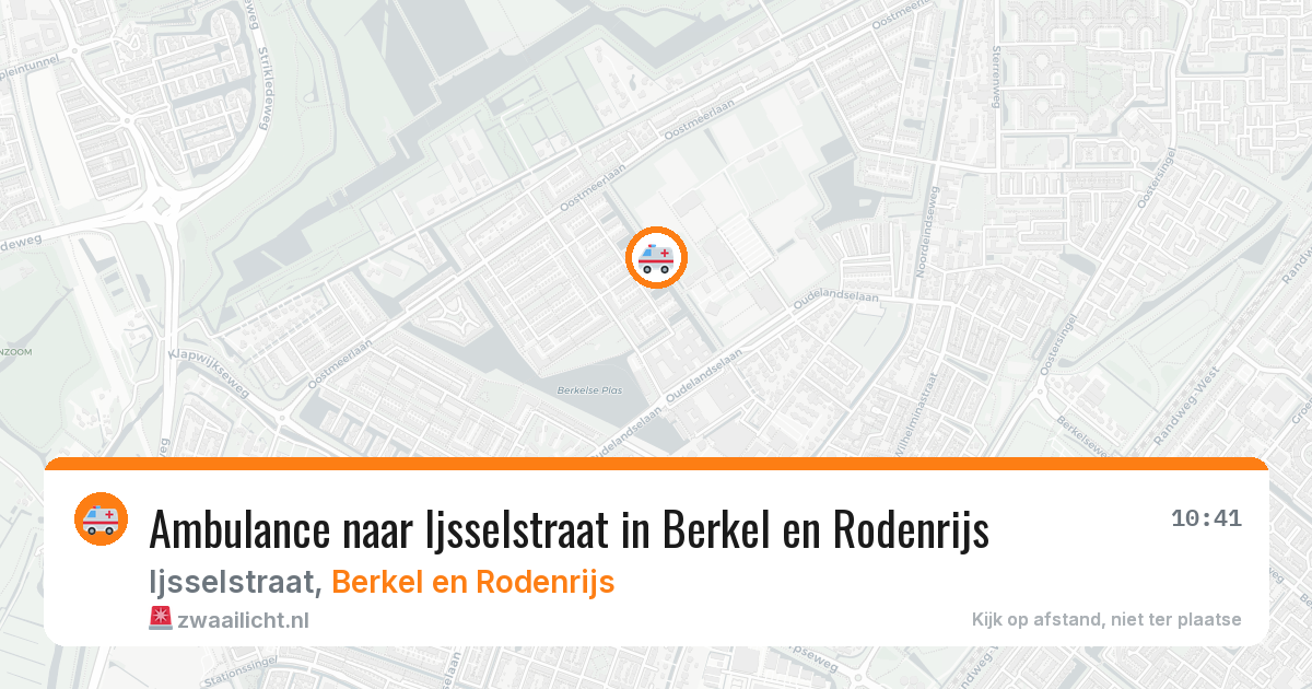 Ambulance naar Ijsselstraat in Berkel en Rodenrijs — 19 mei 2026