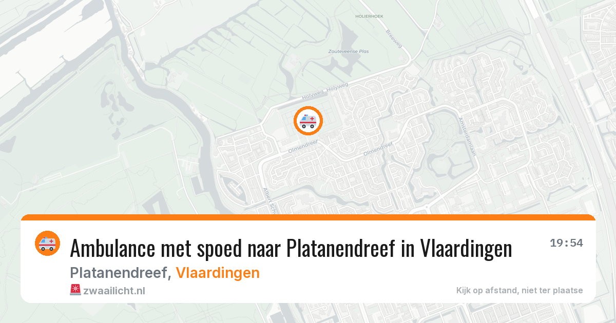 Ambulance met spoed naar Platanendreef in Vlaardingen — 12 aug 2026