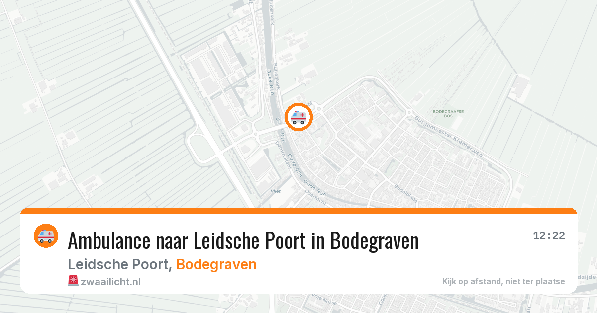 Ambulance naar Leidsche Poort in Bodegraven — 17 jun 2026