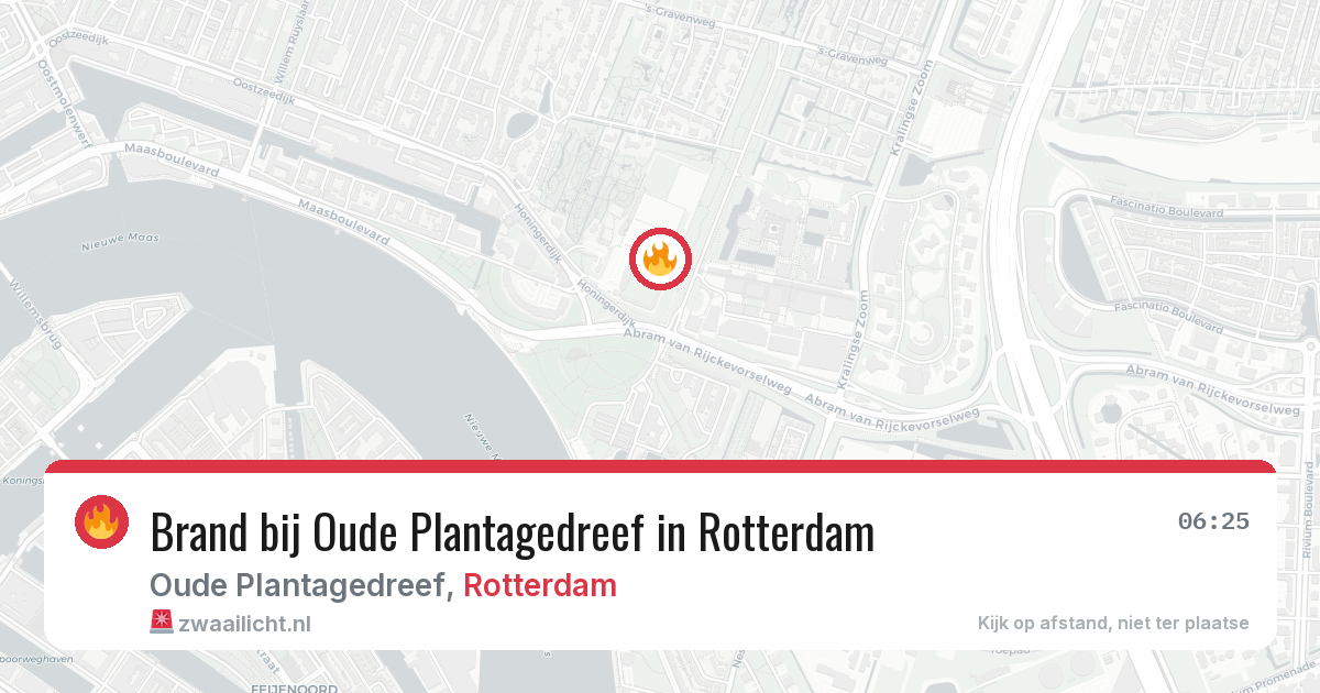 Brand bij Oude Plantagedreef in Rotterdam — 20 jul 2026
