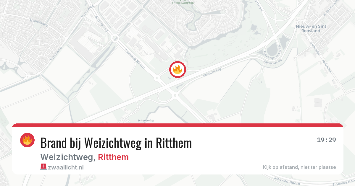 Brand bij Weizichtweg in Ritthem — 14 aug 2026