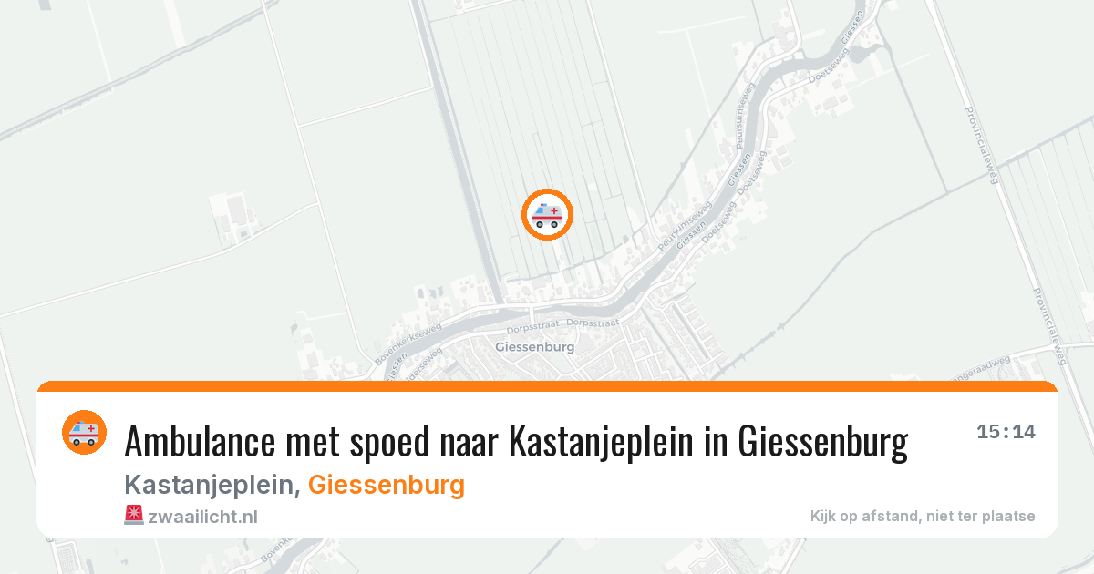 Ambulance met spoed naar Kastanjeplein in Giessenburg — 3 jul 2026