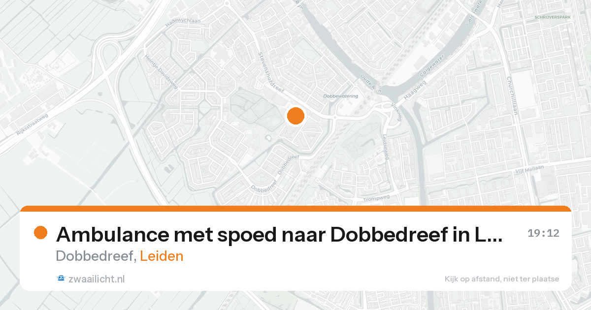 Ambulance met spoed naar Dobbedreef in Leiden — 16 aug 2026
