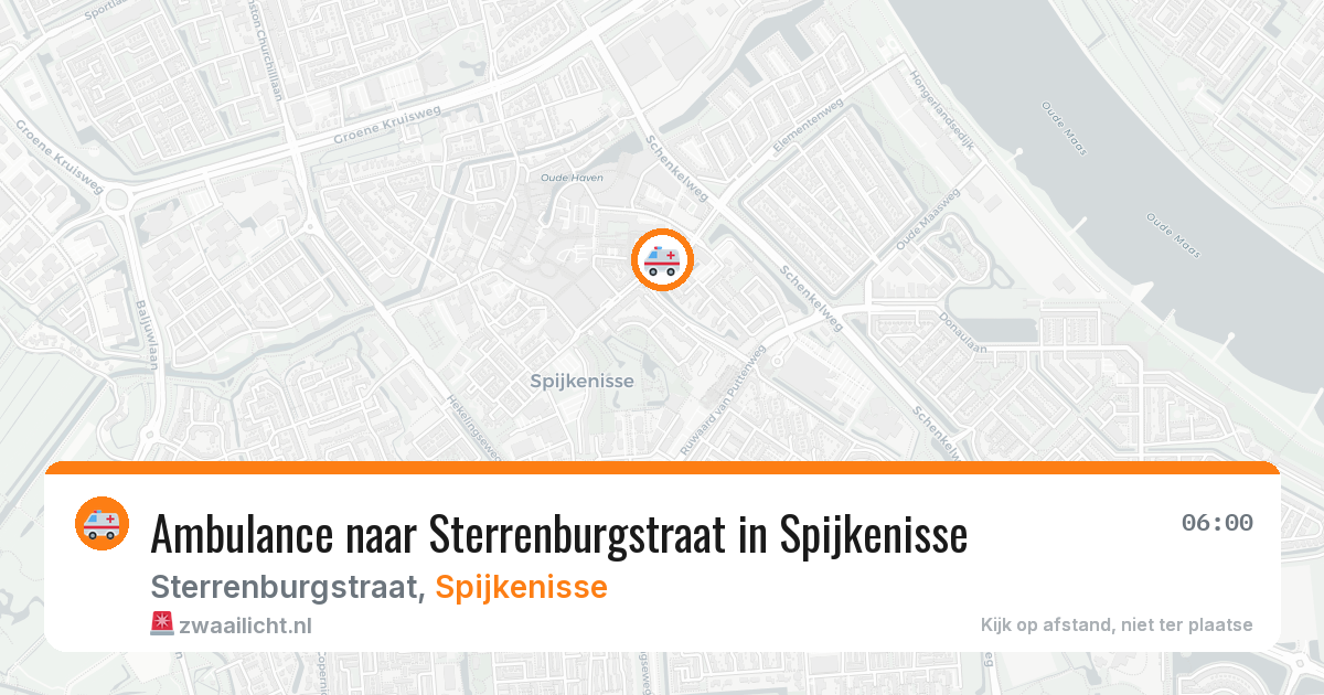 Ambulance naar Sterrenburgstraat in Spijkenisse — 14 aug 2026