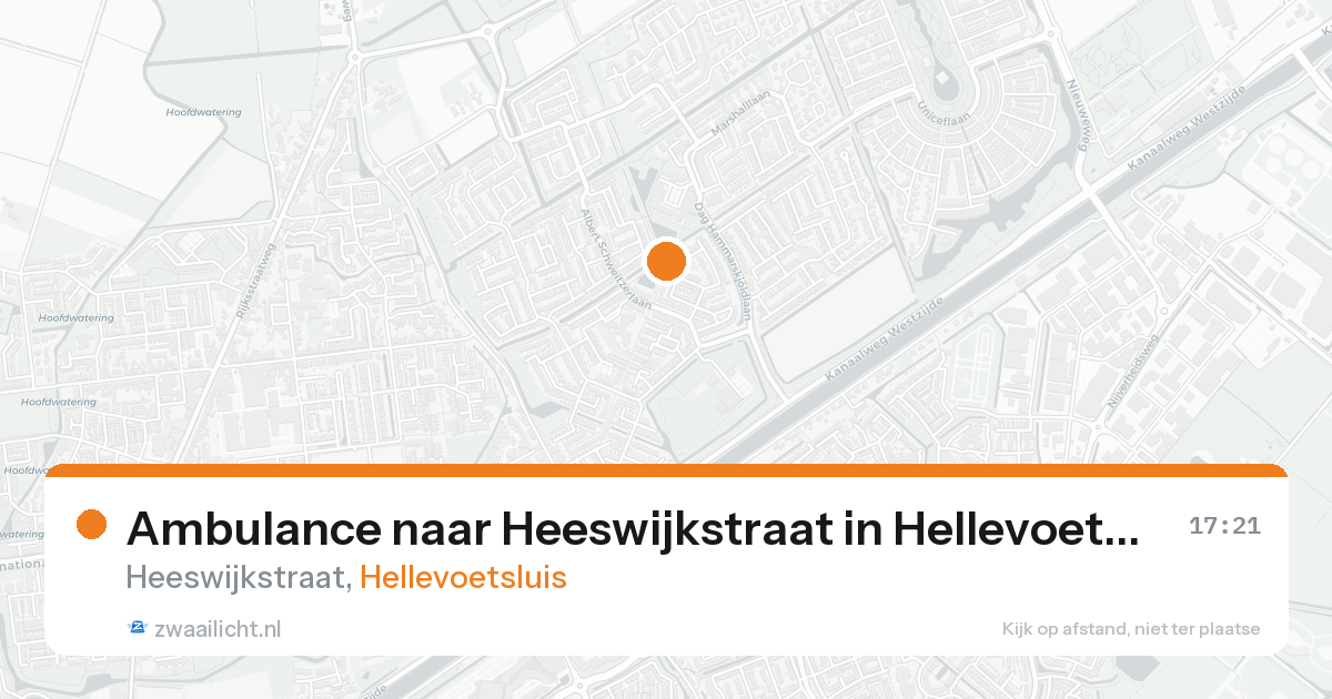 Ambulance naar Heeswijkstraat in Hellevoetsluis — 24 aug 2026