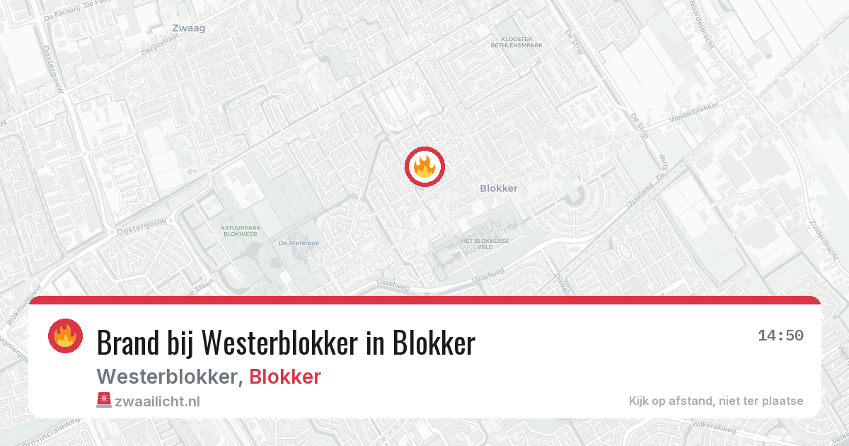 Brand bij Westerblokker in Blokker — 18 jun 2026
