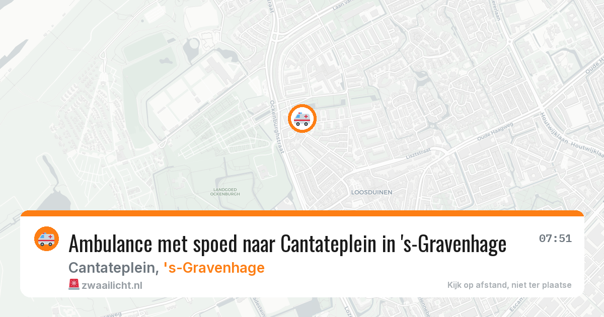 Ambulance met spoed naar Cantateplein in 's-Gravenhage — 25 jul 2026