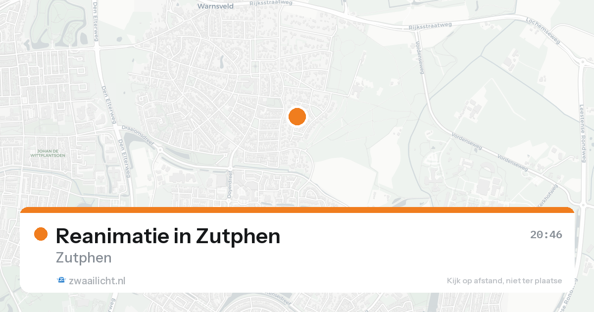 Reanimatie in Zutphen — 16 aug 2026
