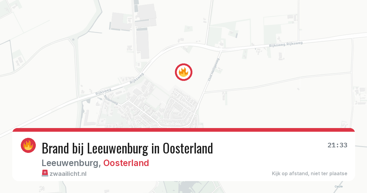 Brand bij Leeuwenburg in Oosterland — 27 jul 2026