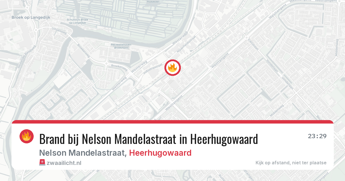 Brand bij Nelson Mandelastraat in Heerhugowaard — 16 jul 2026
