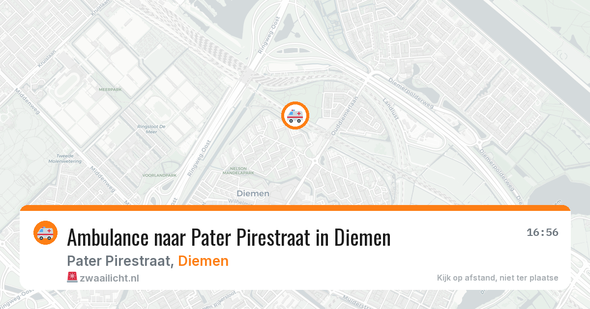 Ambulance naar Pater Pirestraat in Diemen — 9 mei 2026