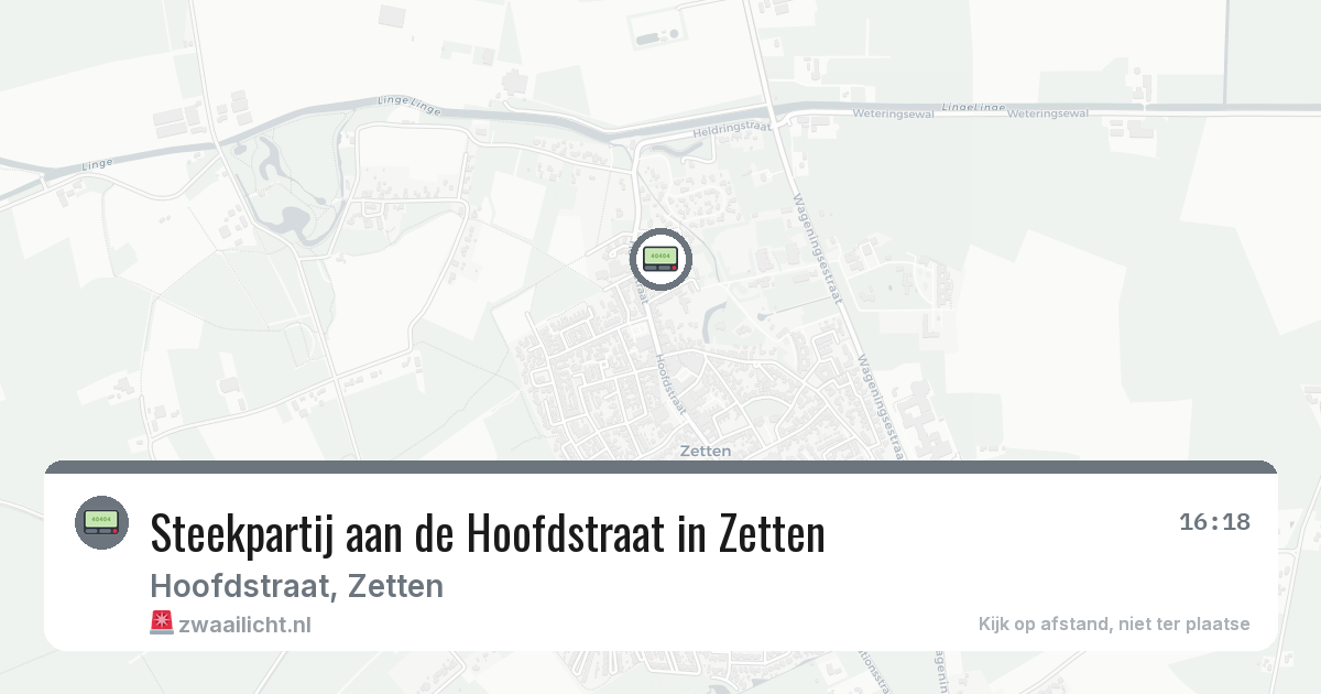Steekpartij aan de Hoofdstraat in Zetten — 26 jun 2026