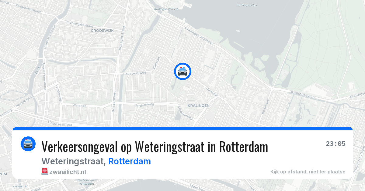 Verkeersongeval op Weteringstraat in Rotterdam — 6 jun 2026