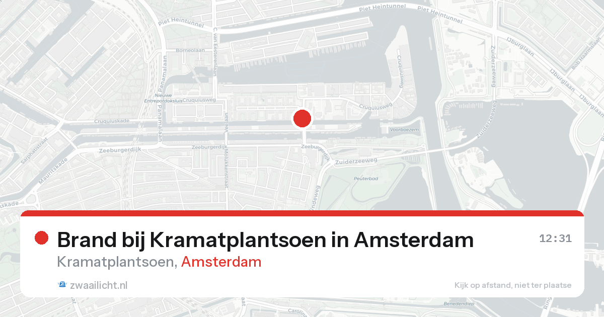 Brand bij Kramatplantsoen in Amsterdam — 24 aug 2026