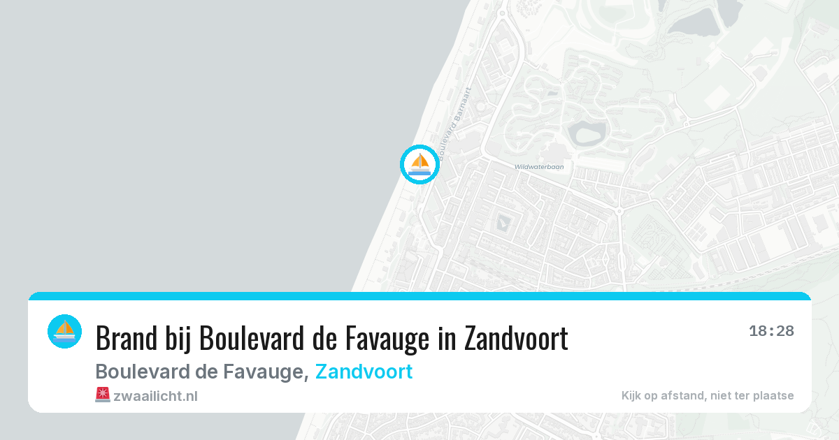 Brand bij Boulevard de Favauge in Zandvoort — 28 jul 2026