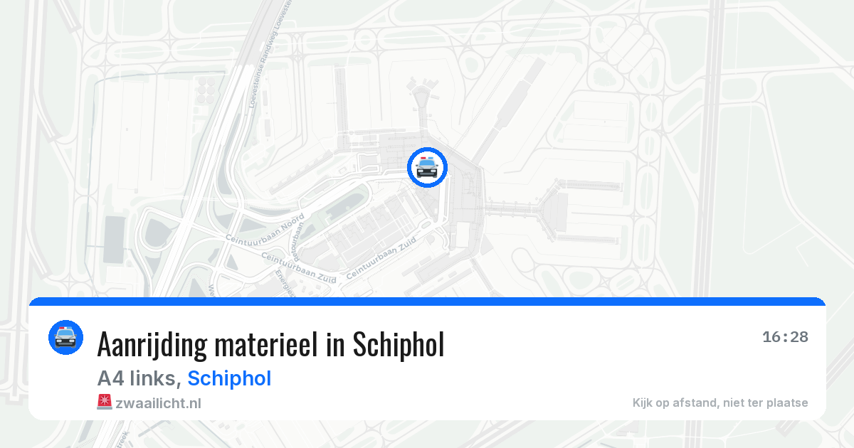 Aanrijding materieel in Schiphol — 18 jun 2026
