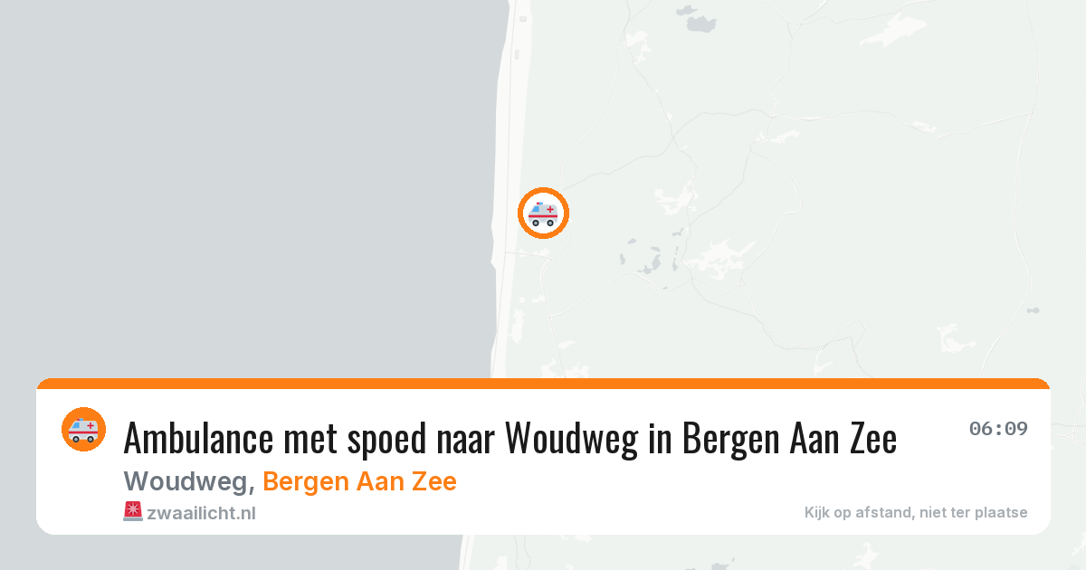 Ambulance met spoed naar Woudweg in Bergen Aan Zee — 8 aug 2026
