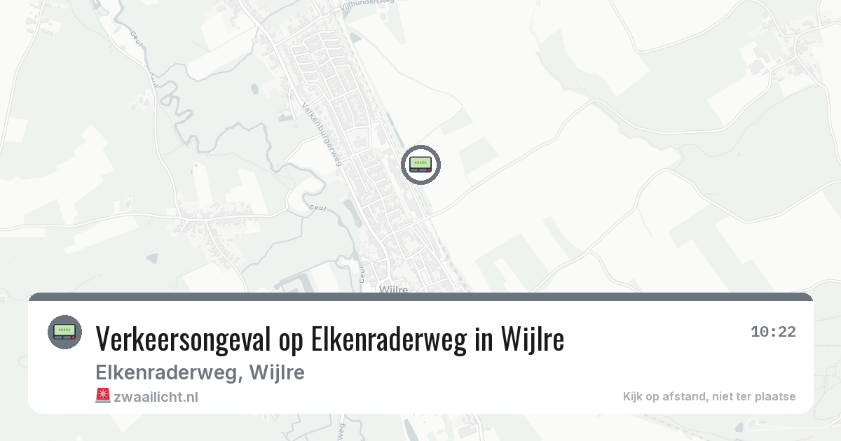 Verkeersongeval op Elkenraderweg in Wijlre — 1 mei 2026