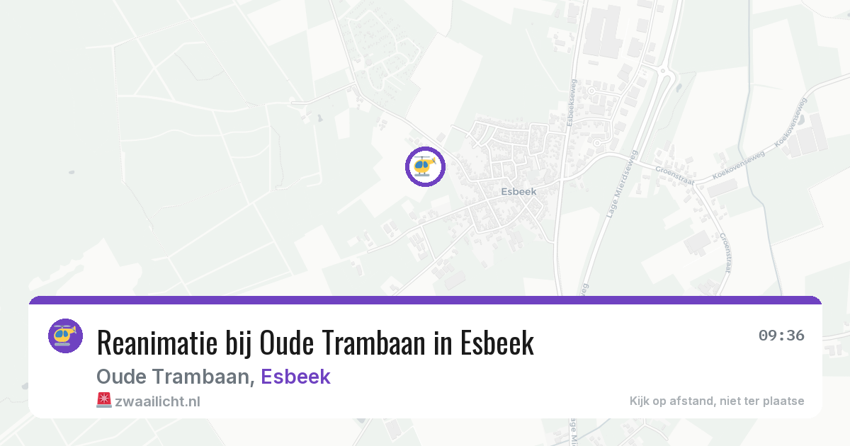 Reanimatie bij Oude Trambaan in Esbeek — 24 jun 2026