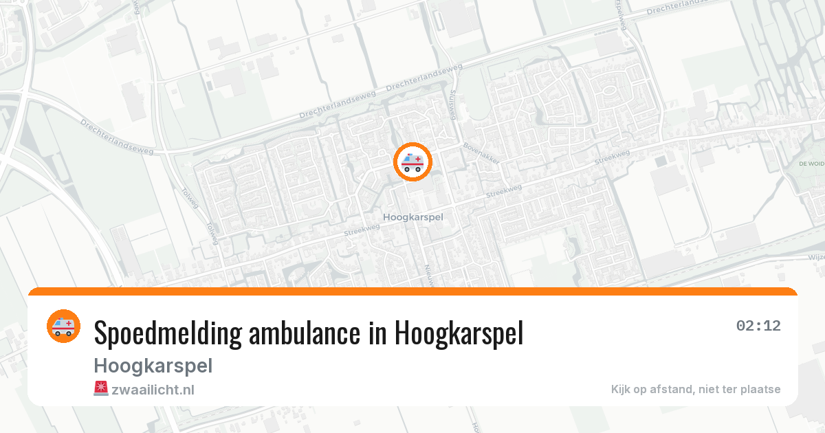Spoedmelding ambulance in Hoogkarspel — 18 jun 2026
