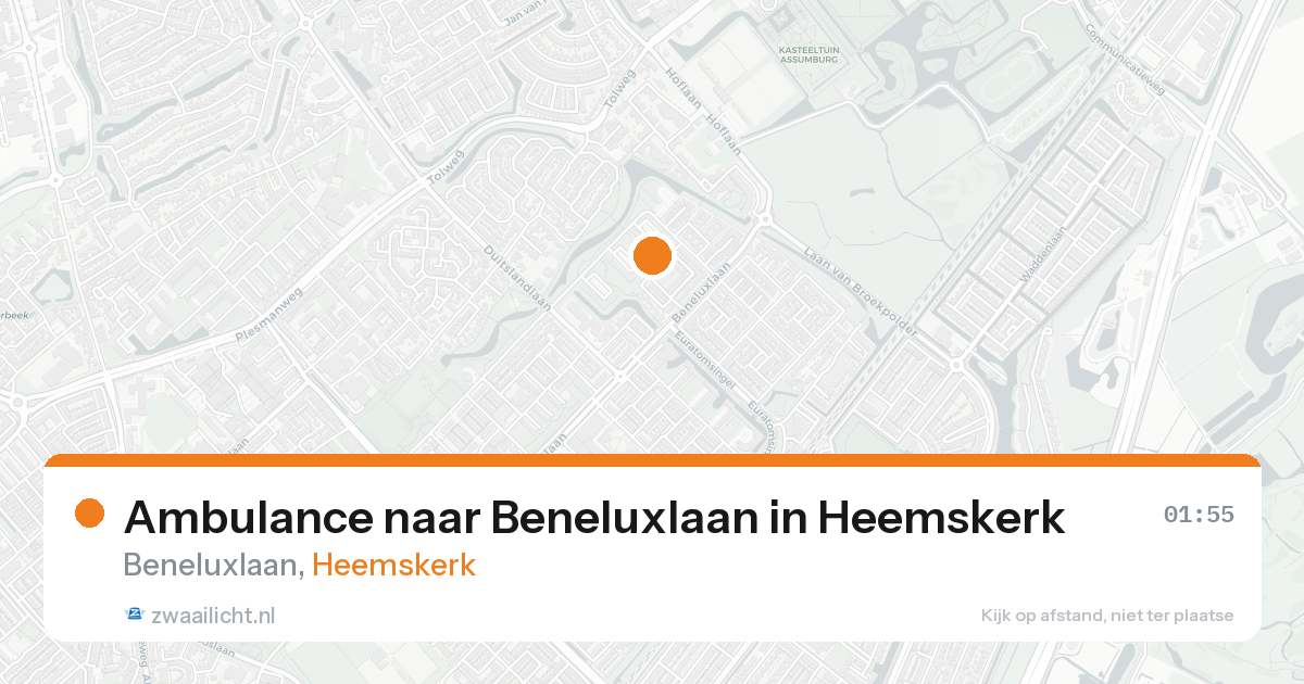 Ambulance naar Beneluxlaan in Heemskerk — 20 aug 2026