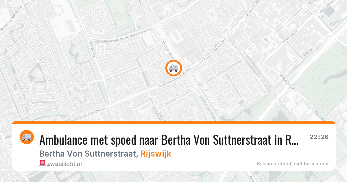Ambulance met spoed naar Bertha Von Suttnerstraat in Rijswijk — 23 mrt 2026