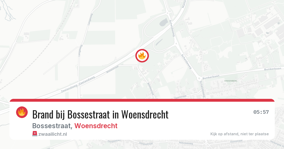Brand bij Bossestraat in Woensdrecht — 21 jun 2026