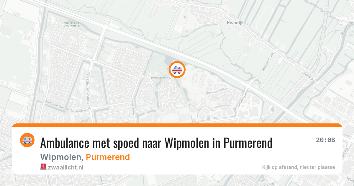 Ambulance met spoed naar Wipmolen in Purmerend — 16 apr 2026