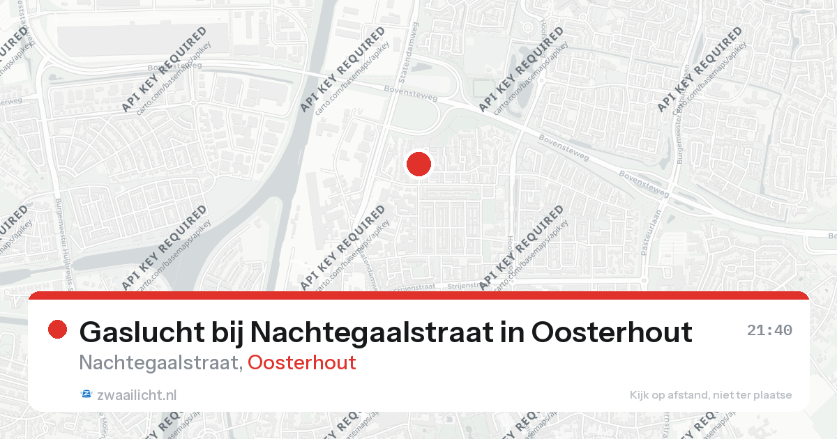 Gaslucht bij Nachtegaalstraat in Oosterhout — 8 mei 2026