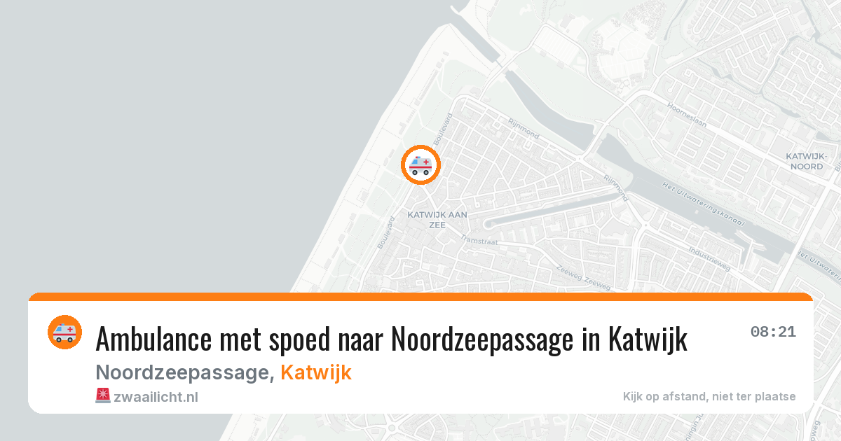 Ambulance met spoed naar Noordzeepassage in Katwijk — 7 jul 2026