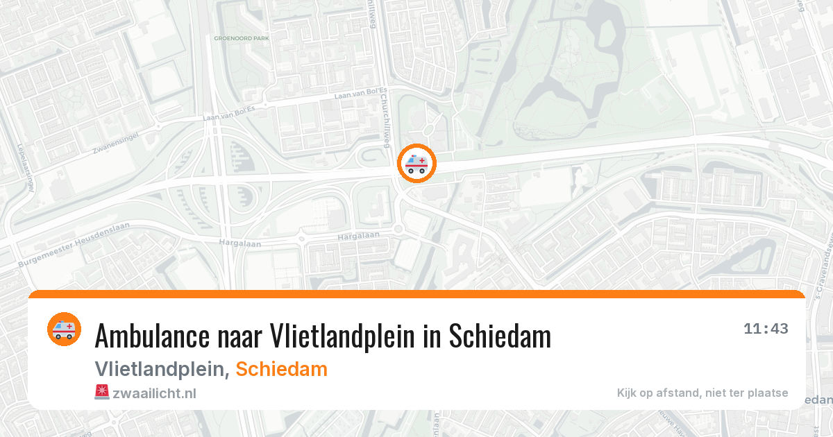 Ambulance naar Vlietlandplein in Schiedam — 19 mrt 2026