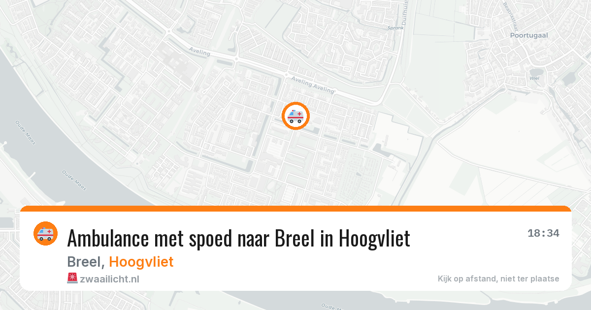 Ambulance met spoed naar Breel in Hoogvliet — 28 mei 2026