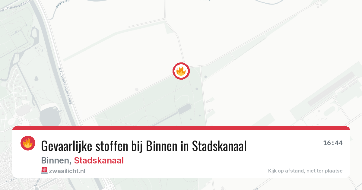 Gevaarlijke stoffen bij Binnen in Stadskanaal — 2 jul 2026