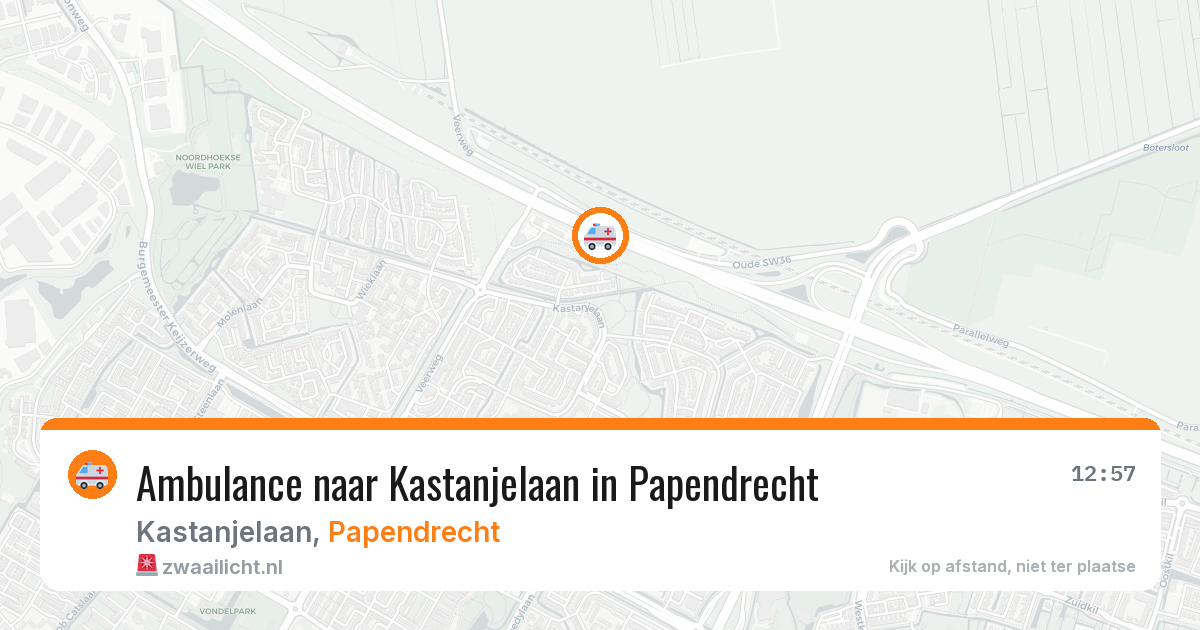 Ambulance naar Kastanjelaan in Papendrecht — 20 apr 2026