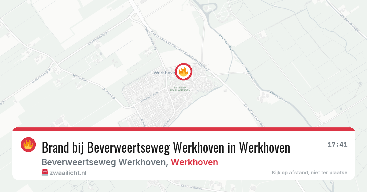 Brand bij Beverweertseweg Werkhoven in Werkhoven — 18 jul 2026