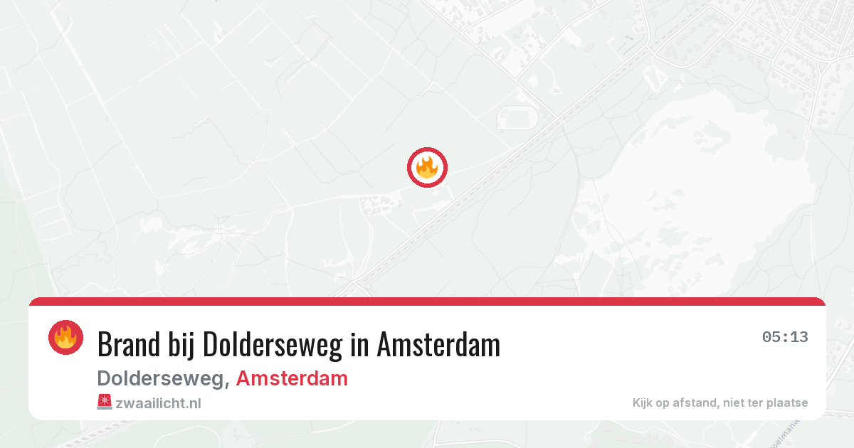 Brand bij Dolderseweg in Amsterdam — 13 aug 2026