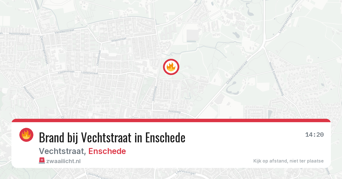 Brand bij Vechtstraat in Enschede — 23 mei 2026