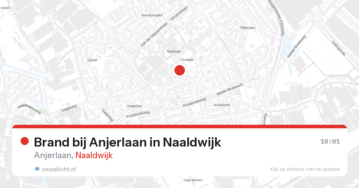 Brand bij Anjerlaan in Naaldwijk — 27 aug 2026