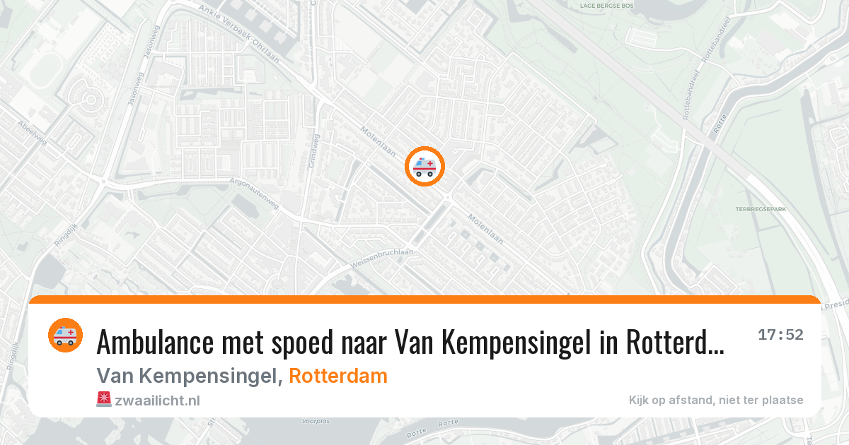 Ambulance met spoed naar Van Kempensingel in Rotterdam — 8 aug 2026