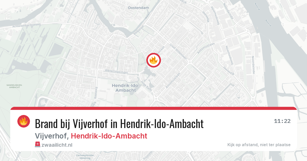 Brand bij Vijverhof in Hendrik-Ido-Ambacht — 26 jul 2026