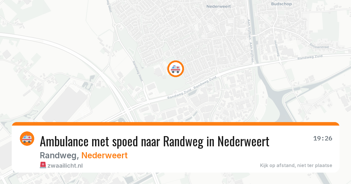 Ambulance met spoed naar Randweg in Nederweert — 23 jun 2026